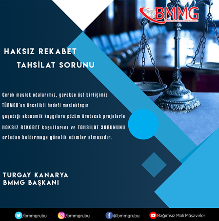 HAKSIZ REKABET-TAHSİLAT SORUNU