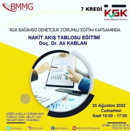 KGK Nakit Akış Tablosu Eğitimi Doç. Dr. Ali Kablan